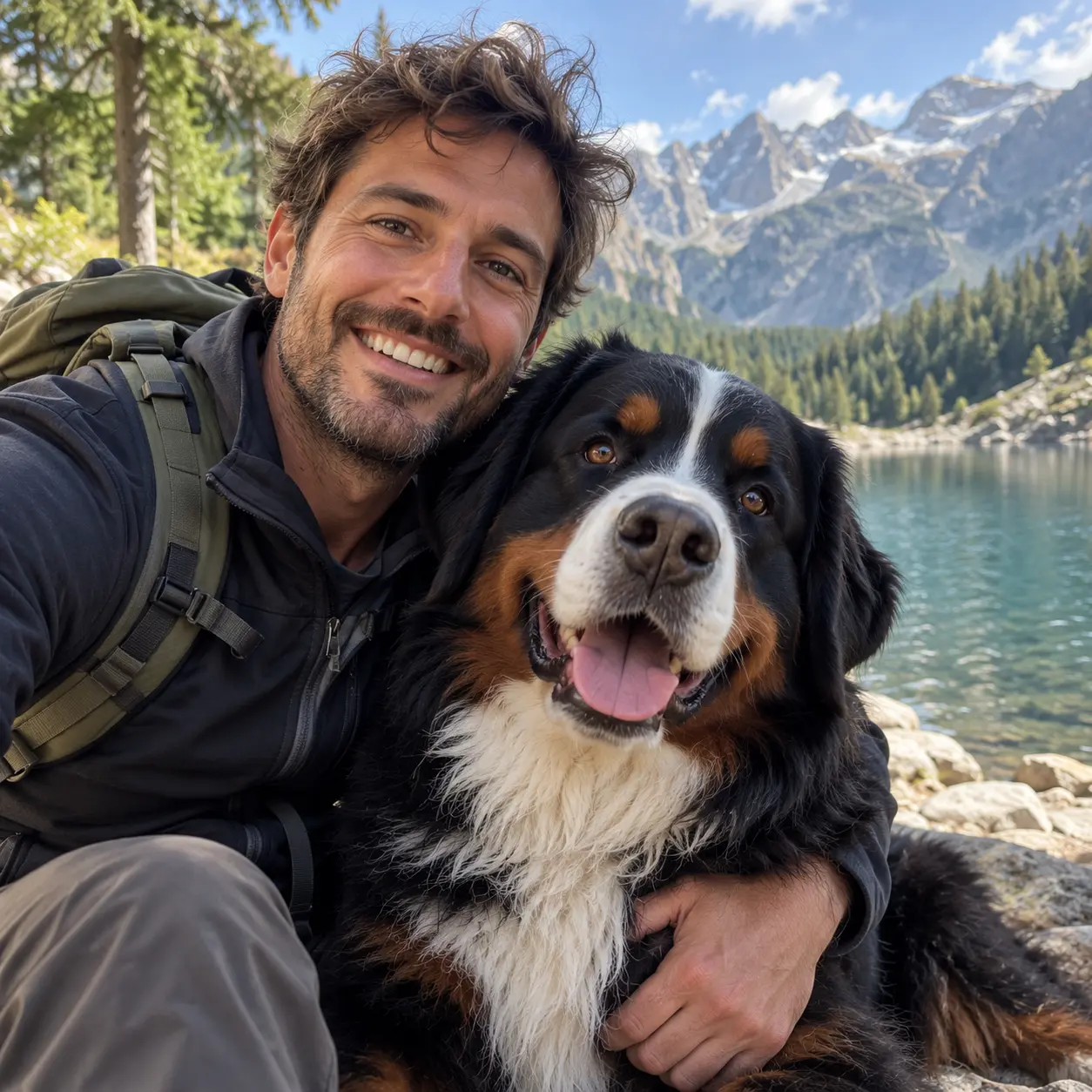 Michele, Bovaro del Bernese, in montagna
